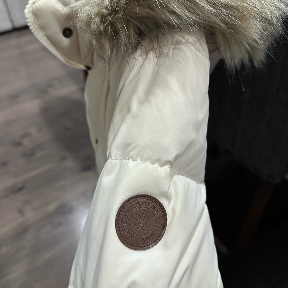Ralph Lauren Women's Off-White Puffer Coat - Picture 2 of 7